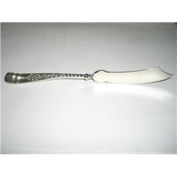 LARGE HEAVY VERY RARE SILVER UNIQUE BUTTER KNIFE STAMPED *1847 ROGERS BROTHERS* TOTAL WEIGHT IS 44.9