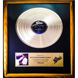 MICHAEL JACKSON GOLD EPIC IN HOUSE RECORD AWARD FOR THRILLER