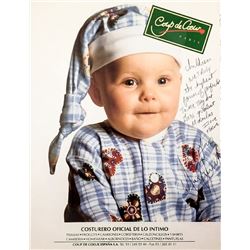 MICHAEL JACKSON SIGNED AND WRITTEN AD FOR BABY CLOTHING