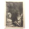 Image 1 : HARMENSZ VAN RIJN REMBRANDT MAN DRAWING FROM A CAST ETCHING