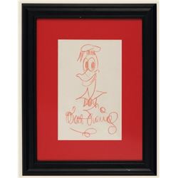 WALT DISNEY SIGNED DRAWING OF DONALD DUCK