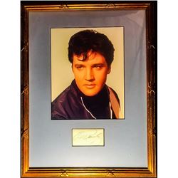 ELVIS PRESLEY SIGNATURE CUT DISPLAY