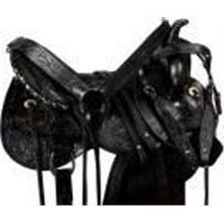 *NEW* Black Comfortable Pleasure Trail Western Horse Saddle 18 [9665] FREE S&H