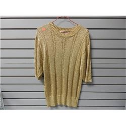 Evan Picone Gold Sh Sleeve sweater
