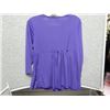 Image 2 : LADIES TOP - USED - DAISY FLENTES - PURPLE - L/S DRESSY - SIZE X-LARGE