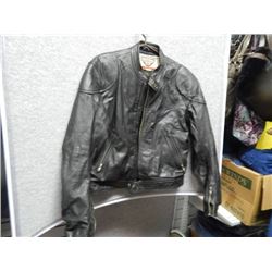 JACKET - BIKERS - LEATHER - 1ST GEAR - BLACK - SZ L