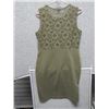 Image 2 : LADIES DRESS - USED - H.M. - GREEN - LACE THROUGH BACK - SIZE MEDIUM