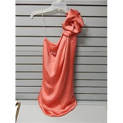 Med Seductions Orange 1 shoulder cocktail dress