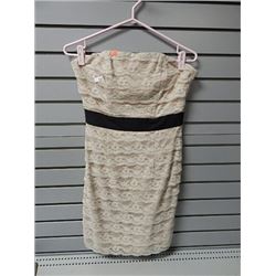 Sz 8 H&M Strapless Cream Lace cocktail dress