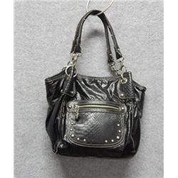 PURSE - USED - KATHY - BLACK WITH METAL HEART