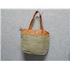 Image 2 : PURSE - USED - DENVER HAYES - GREEN WITH RUST TRIM AND CLOTH