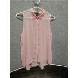 BLOUSE - TEEN - STREETWEAR - PINK - LARGE - SHEER