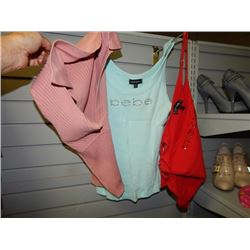 GIRLS - BEBE TOPS - 3 TTL - SZ LRG
