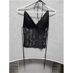 LINGERIE -  WOMANS - (NO TAG) BLACK NIGHT TOP