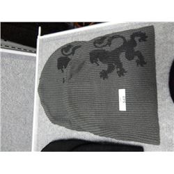 TOQUE - GEORGE - GRAY WITH BLACK LION - SIZE  ONE SIZE  - 2 PEICE LOT