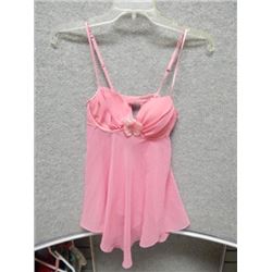 LINGERIE WOMANS - LA SENSA - PINK NIGHT TOP WITH BEAD FLOWER PADDED - SIZE S