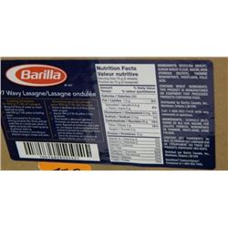 10 LB. BOX OF BARILLA LASAGNA NOODLES - 397 WAVY - BB JAN 2017