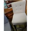 Image 1 : SIDE CHAIR - WHITE & MAHOGANY - BAR HEIGHT