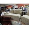 Image 1 : NEW - UPHOLSTERED CONTEMPORARY SOFA & CHAIR!!!!!!! - END SECTION TABLE ATTACHED