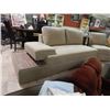 Image 2 : NEW - UPHOLSTERED CONTEMPORARY SOFA & CHAIR!!!!!!! - END SECTION TABLE ATTACHED