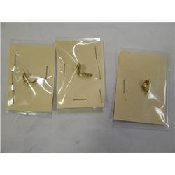 UNVERIFIED GOLD PIECES - 3 PCS TOTAL - POSSIBLE FOOLS GOLD