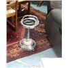 Image 1 : VINTAGE ASHTRAY STAND WITH AMBER GLASS INSERT