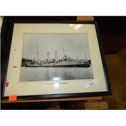 VINTAGE BATTLE SHIP H.M.C. RAIN BOW 1910 & 1 OTHER 2 TTL