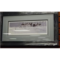 FRAMED LIMITED EDITION PRINT - WINTER TRAIL - WOLVES - JOHN VAN ZYLE - GALLERY ESTIMATE - $475
