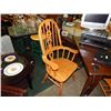 Image 1 : HIGH BACK OAK DINING CHAIRS - 6 X BID