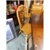 Image 2 : HIGH BACK OAK DINING CHAIRS - 6 X BID