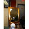 Image 1 : LARGE WOOD FRAMED BEVEL GLASS MIRROR