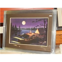 FRAMED LIMITED EDITION PRINT - MOONLIGHT RETREAT - MARK DAEHLIN -GALLERY ESTIMATE - $775