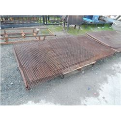 GRATED METAL SHEET - LARGE APPROX 4' X  6' MIDDLE ONE ON 1ST SKID