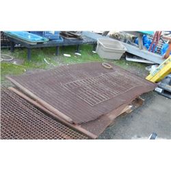 GRATED METAL SHEET - LARGE APPROX 4' X  6' BOTTOM ONE ON SECOND SKID