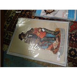 NEW - TIN SIGN WITH VINTAGE IMAGE - 11"X14"