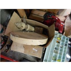 BOX OF WOOD PARTS FOR MILKING STOOL - COMPLETE?
