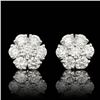 Image 1 : 14k White Gold 2.75ct Diamond Earrings