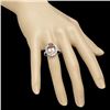 Image 3 : 14K Gold 5.84ct Morganite 1.81ct Diamond Ring