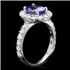 Image 2 : 14k Gold 1.71ct Tanzanite 1.06ct Diamond Ring