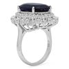 Image 2 : 14K Gold 13.44ct Sapphire 1.85ct Diamond Ring