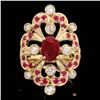 Image 1 : 14k Yellow Gold 2.2ct Ruby 0.55ct Diamond Ring