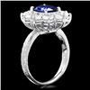 Image 3 : 18k Gold 2.00ct Sapphire 2.00ct Diamond Ring