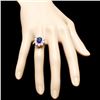 Image 4 : 18k Gold 2.00ct Sapphire 2.00ct Diamond Ring