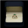 Image 3 : 14K Gold 1.04ct Emerald 1.25ct Diamond Ring