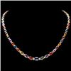 Image 1 : 14k Gold 31ct Sapphire 1.20ct Diamond Necklace