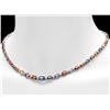 Image 2 : 14k Gold 31ct Sapphire 1.20ct Diamond Necklace