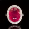 Image 1 : 14k Gold 8.94ct Ruby 0.85ct Diamond Ring