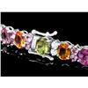 Image 3 : 14k Gold 24ct Sapphire 1.25ct Diamond Bracelet