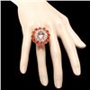 Image 4 : 14k 11ctw Morganite Sapphire .40ct Diamond Ring