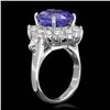 Image 2 : 14k Gold 7.50ct Tanzanite 2.00ct Diamond Ring
